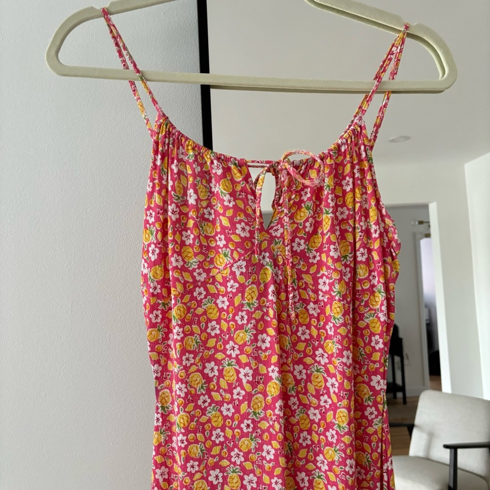 VINTAGE Floral Pink Sundress -SIZE S/M - Picture 3 of 8